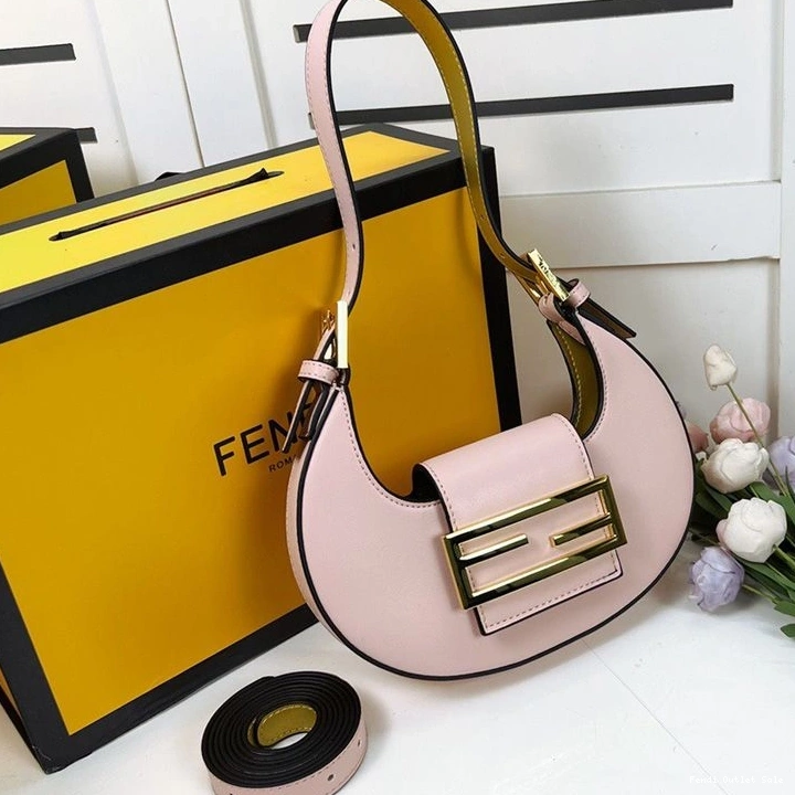 Cheap Fendi Leather In Mini Pink Hobo Bag Cookie Calf 0720